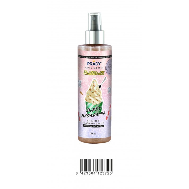 11419.jpg CARTON de 12 - BODYMIST "SWEET MACADAMIA" 250ML - PRADY - Image 1