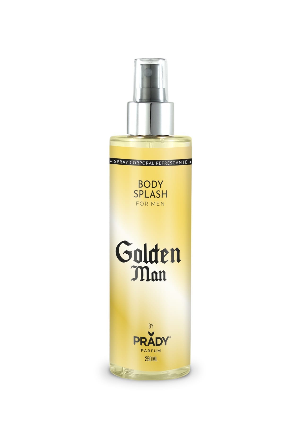 11472.jpg CARTON de 12 - BODYSPLASH PARFUM "GOLDEN MAN" HOMME - PRADY - Image 1