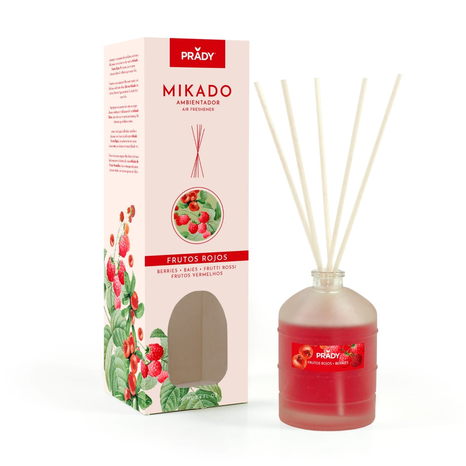 8468.jpg CARTON DE 12 MIKADO "FRUITS ROUGES" PRADY - Image 1