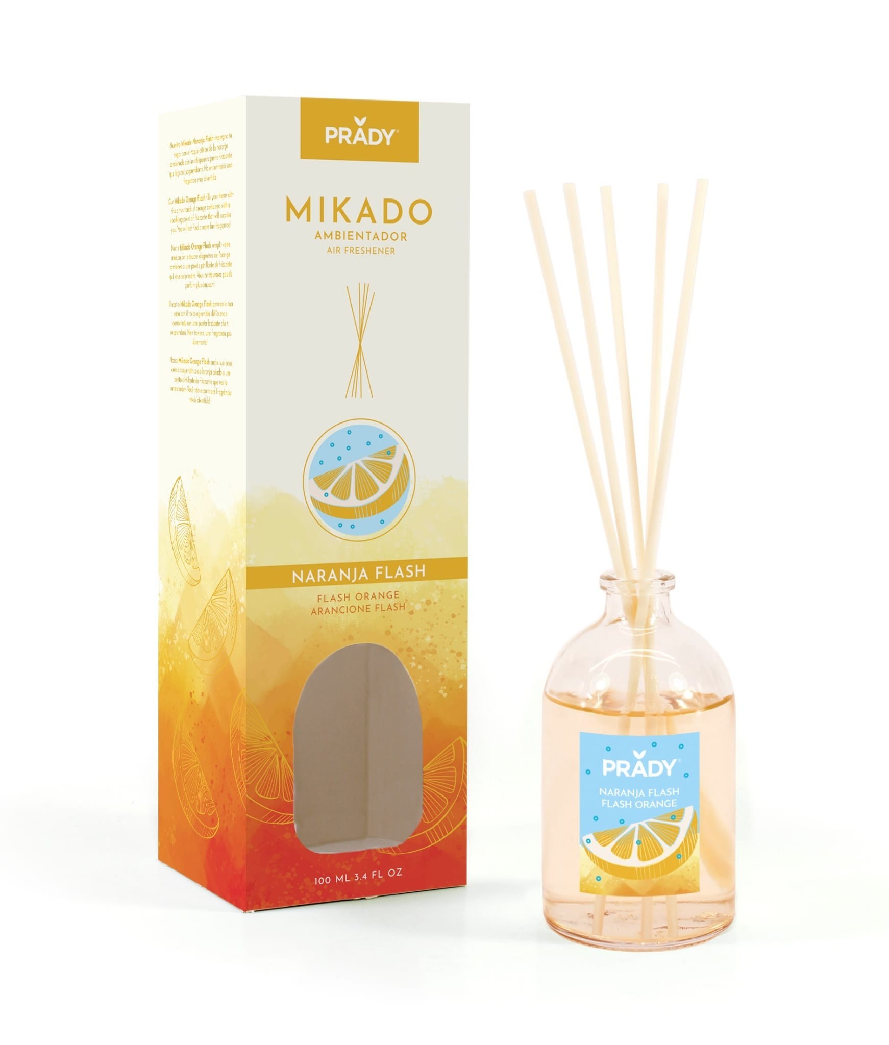 8483.jpg CARTON DE 12 MIKADO "ORANGE FLASH" PRADY - Image 1