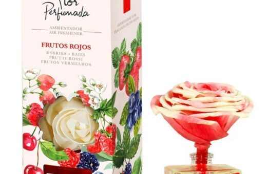 CARTON DE 6 Fleurs Parfumée senteur "Fruits Rouges" - PRADY