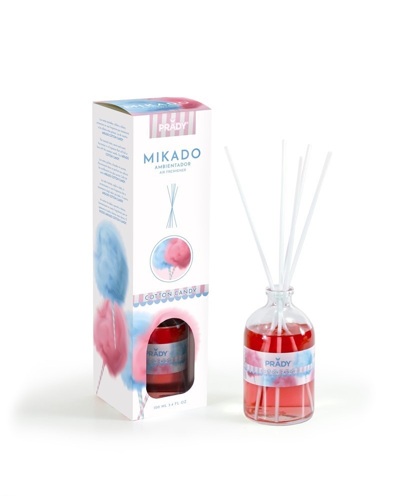 8507.jpg CARTON DE 12 Mikado d'ambiance Candy Cotton de Prady - Image 1
