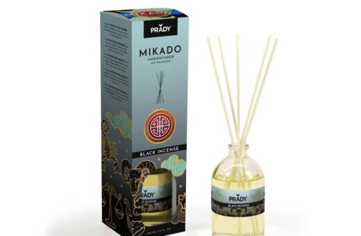 CARTON de 12 mikado "Encens Black"  Prady