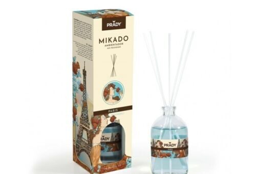CARTON DE 12 Mikado "PARIS" Roses et Patchouli d'ambiance Prady