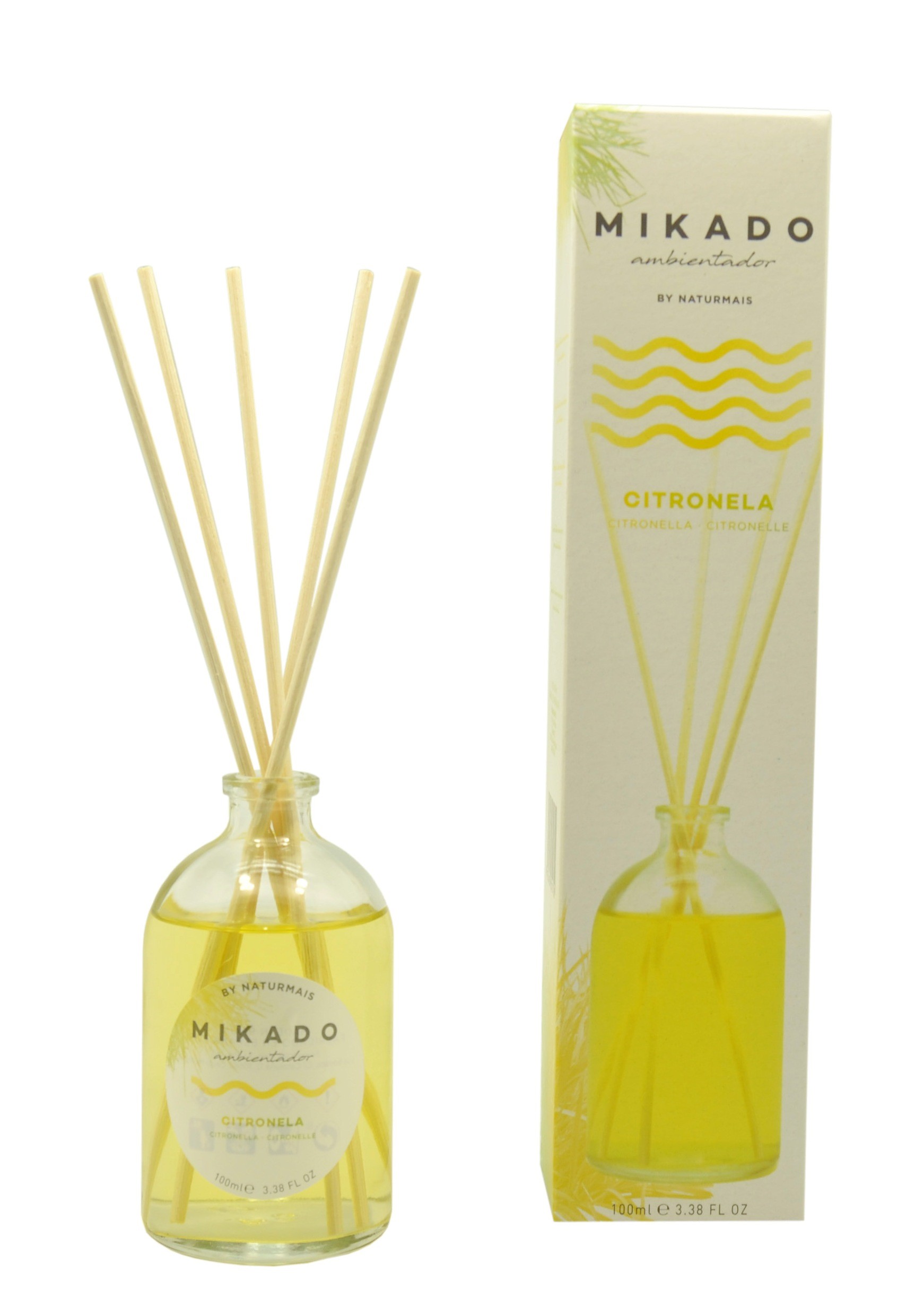4752.jpg CARTON DE 12 MIKADO "CITRONELLE" D'AMBIANCE NATURMAIS / SUNSET WORLD - Image 1
