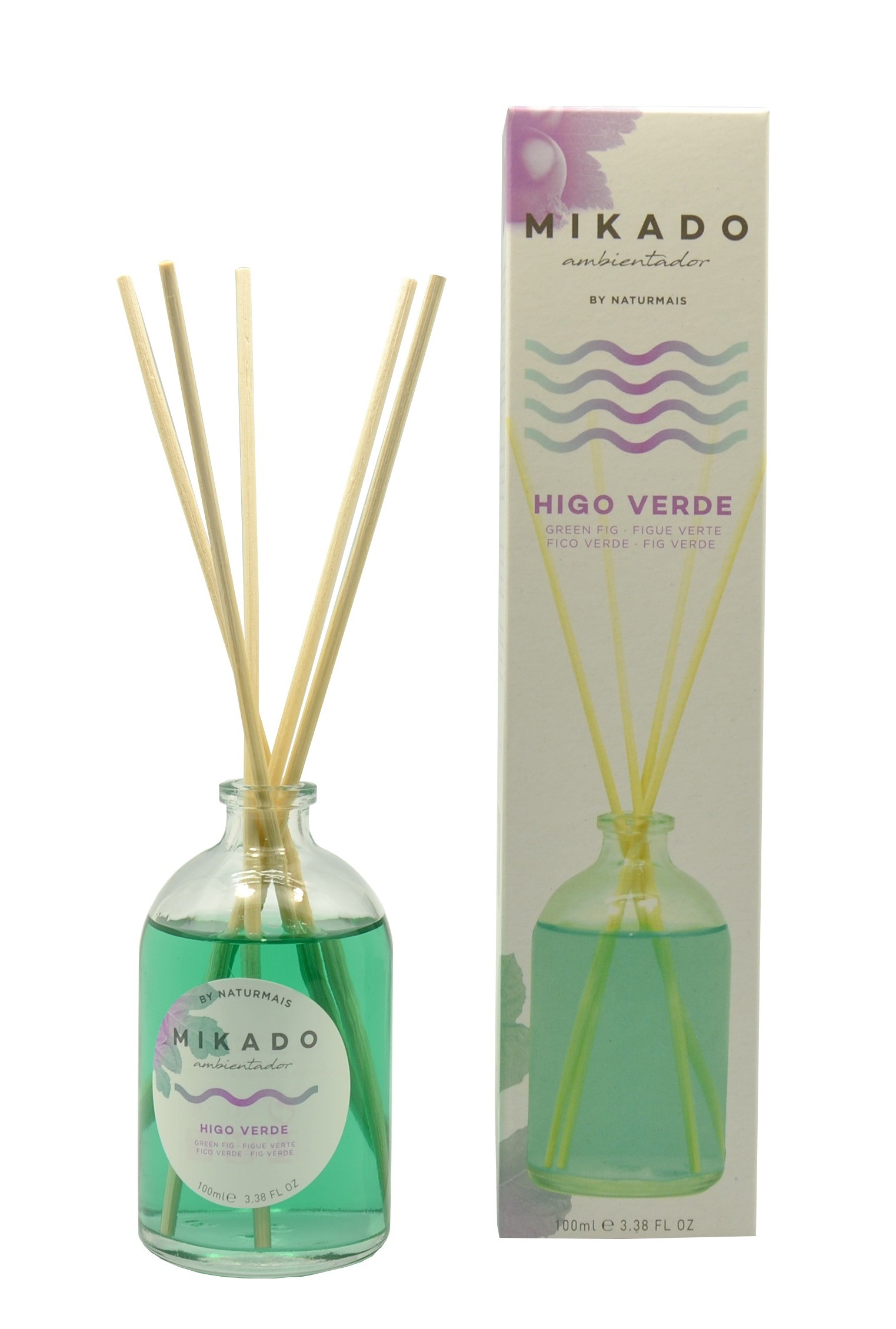 4760.jpg CARTON DE 12 MIKADO "FIGUE VERTE" D'AMBIANCE NATURMAIS / SUNSET WORLD - Image 1