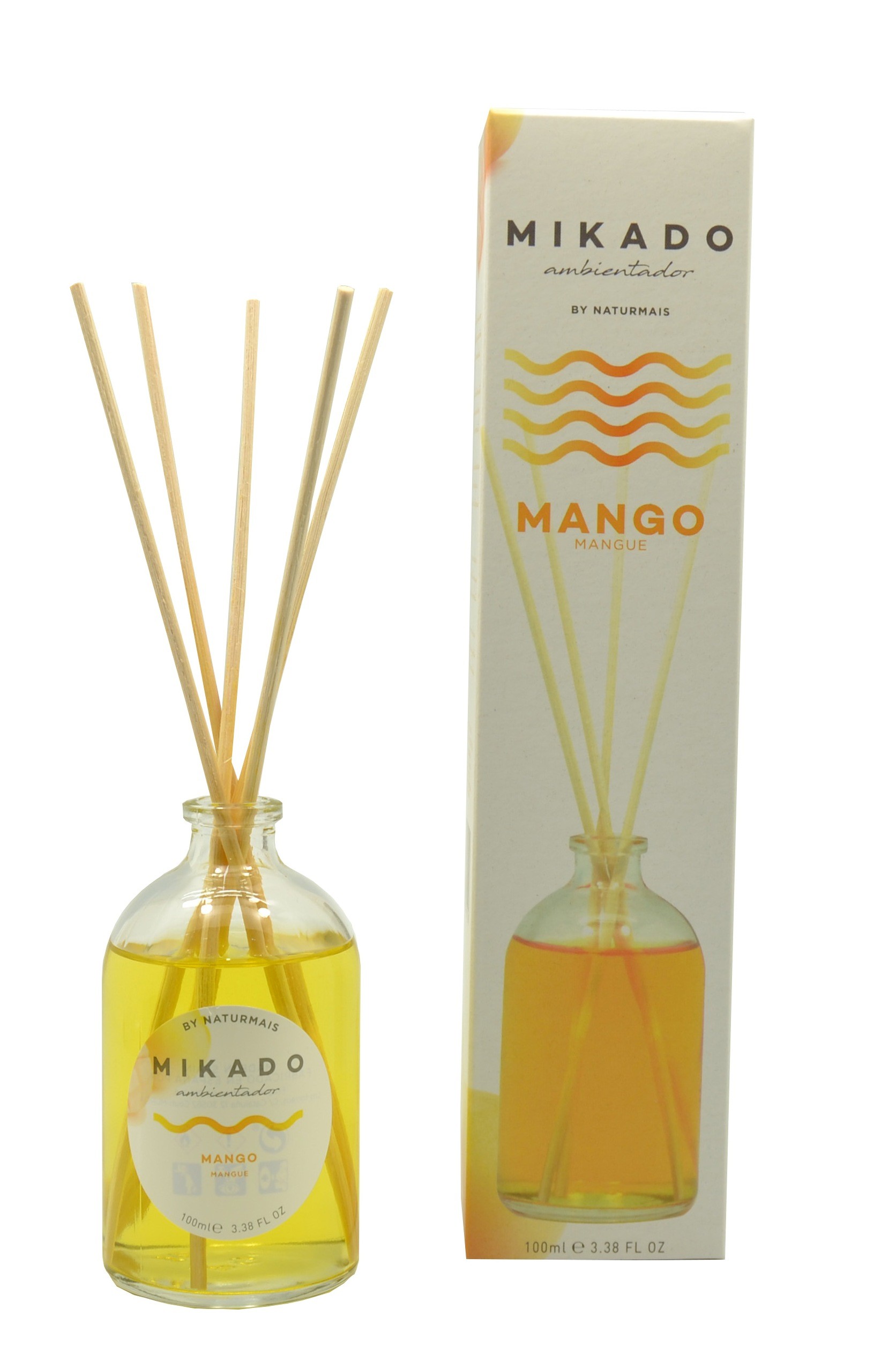4768.jpg CARTON DE 12 MIKADO "MANGUE" D'AMBIANCE NATURMAIS / SUNSET WORLD - Image 1