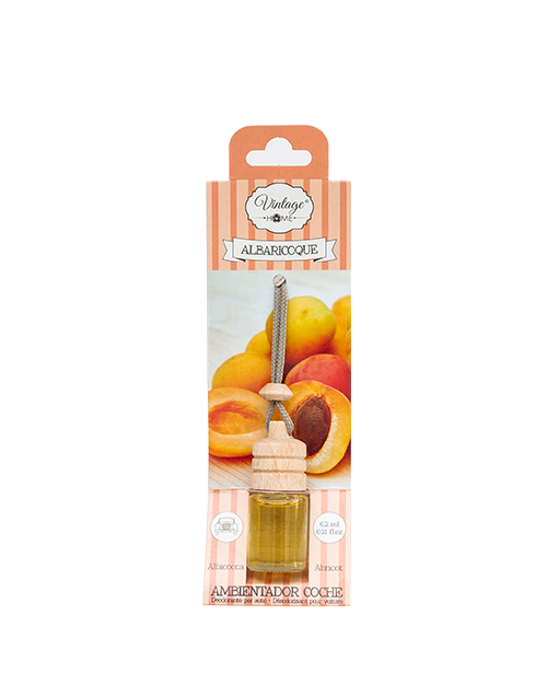 8652.png Carton de 12 Ambiances Voiture Arôme "Abricot" - Vintage Parfum - Image 1
