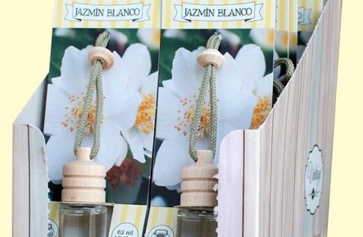 Carton de 12 Ambiances Voiture Arôme Jazmin Blanc - Vintage Parfum