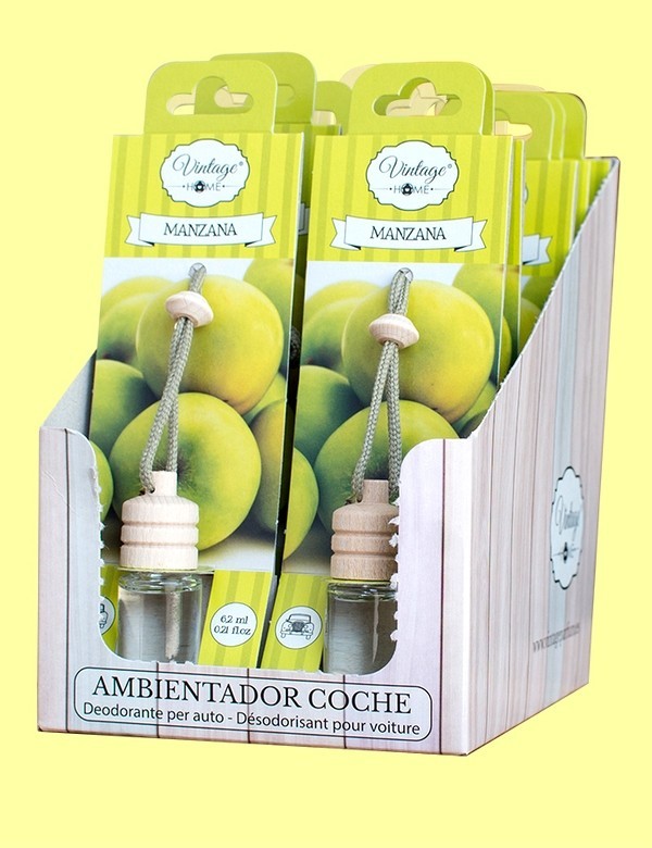 8660.jpg Carton de 12 Ambiances Voiture Arôme Pomme - Vintage Parfum - Image 1