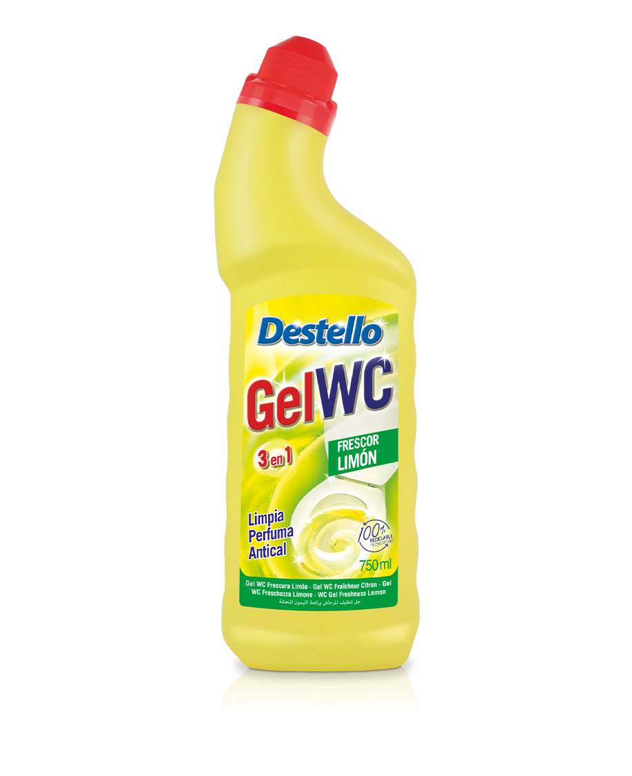 2715-2.png 3 en 1 gel wc fraîcheur citron 750 ml DESTELLO - 16 ud - Image 1