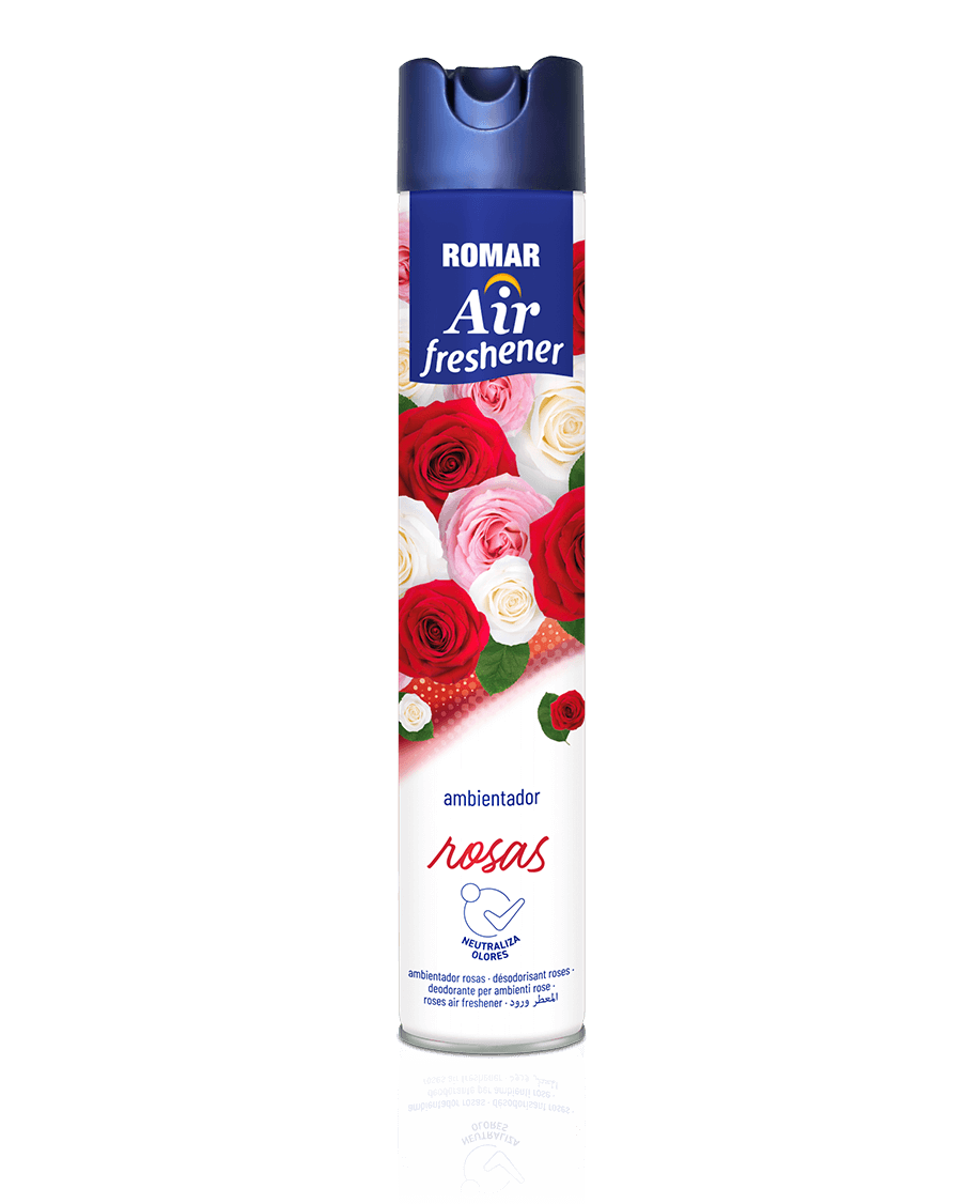 30009198-AMBIENTADOR-SPRAY-ROSAS-1000-CC-ROMAR.png Désodorisant spray rose 1000 cc ROMAR - 6 ud - Image 1
