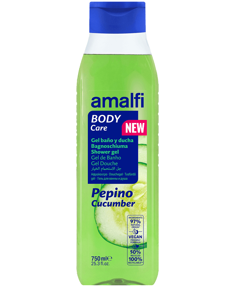 30009526-GEL-BANO-DUCHA-PEPINO-750ml-AMALFI.png Gel Douche concombre 750 ml AMALFI - 16 ud - Image 1