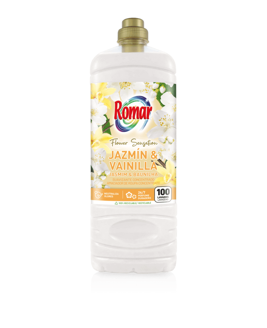 30009790-ROMAR-SUAV-CONCENTR-JASMIN-VAINILLA-2L-.png Adoucissant concentré Jasmin & Vanille 2000 ml ROMAR - 6 ud - Image 1