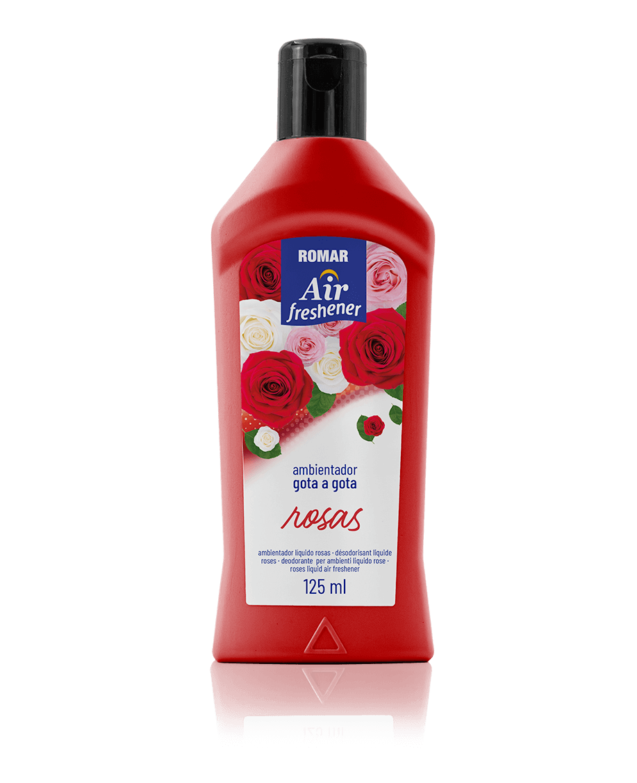 30010002-AMBIENTADOR-GOTA-A-GOTA-ROSAS-125ML-AIR-FRESHENER.png Désodorisant liquide “goutte a goutte” rose 125 ml ROMAR - 12 ud - Image 1