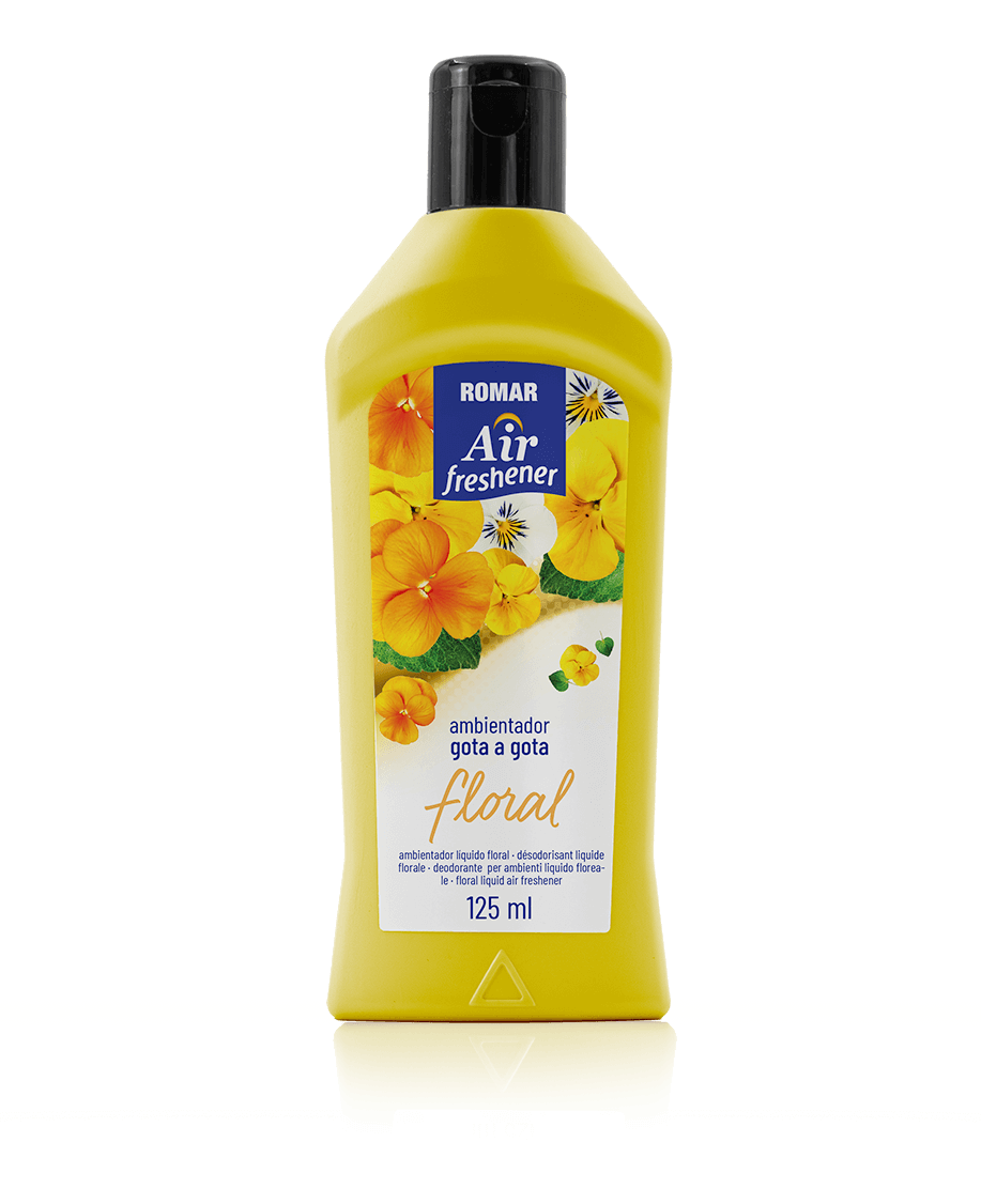 30010003-AMBIENTADOR-GOTA-A-GOTA-FLORAL-125ML-AIR-FRESHENER-1-1.png Désodorisant liquide “goutte a goutte” florale 125 ml ROMAR - 12 ud - Image 1