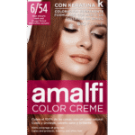 Crème colorante 6/54 rouge foncé color creme 50 ml AMALFI - 12 ud