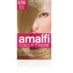 Crème colorante 8/00 blond clair color creme 50 ml AMALFI - 12 ud