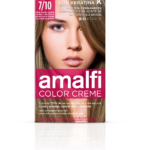 Crème colorante 7/10 blond moyen cendre color creme 50 ml AMALFI - 12 ud