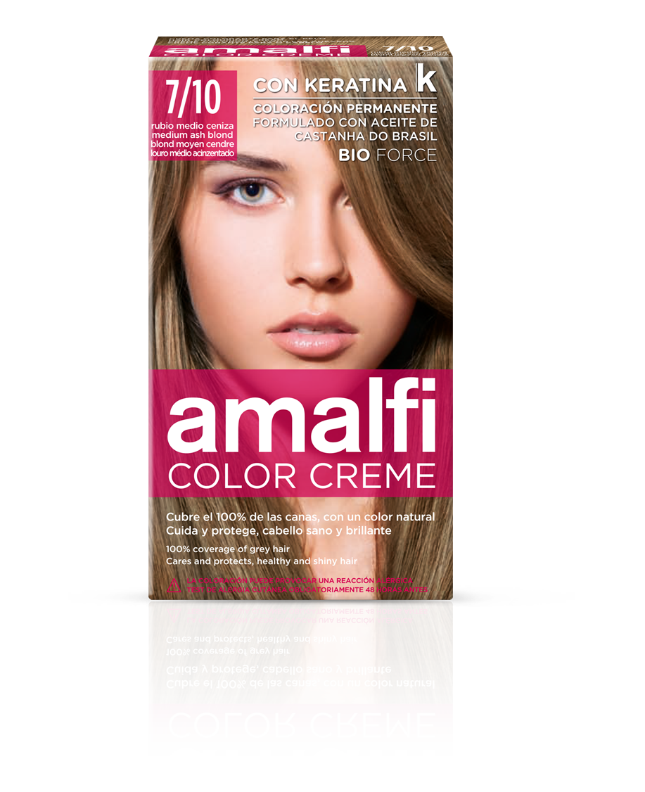 5848.png Crème colorante 7/10 blond moyen cendre color creme 50 ml AMALFI - 12 ud - Image 1